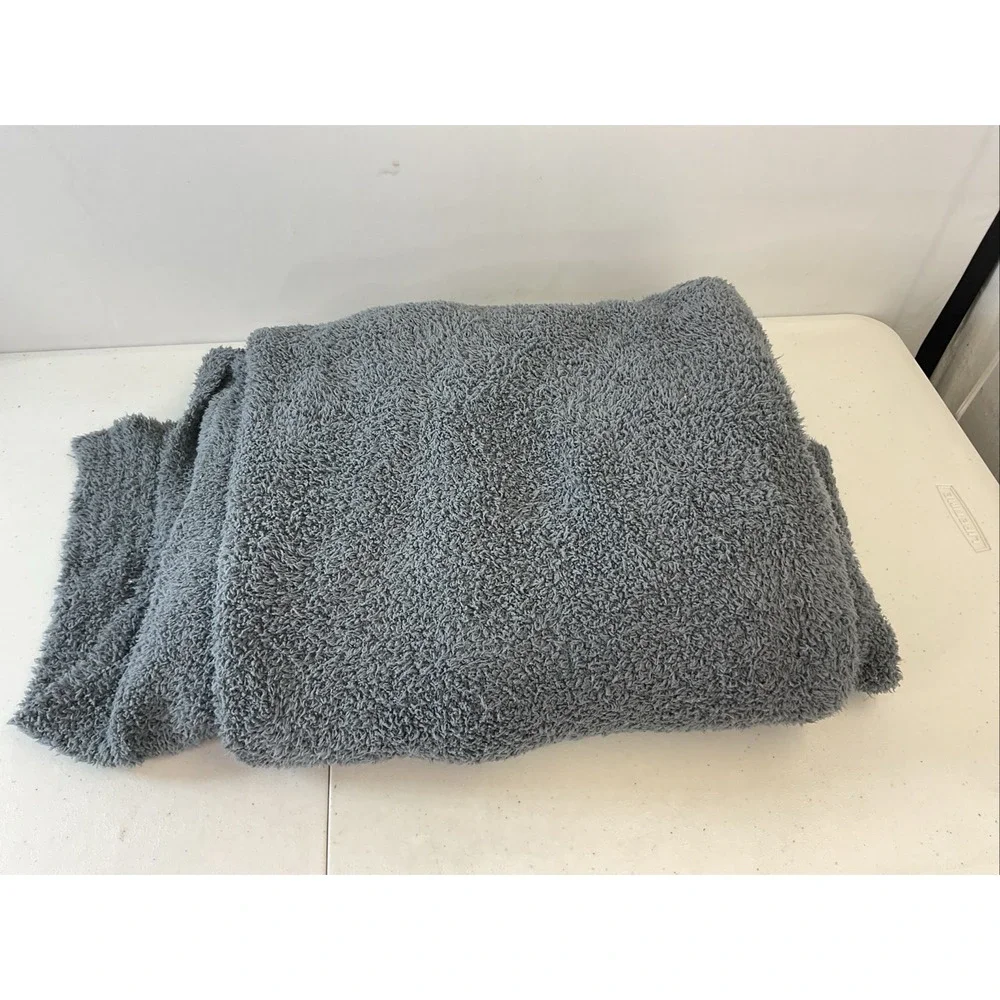 Barefoot Dreams Cozy Chic Large Throw Blanket plush Gray  75